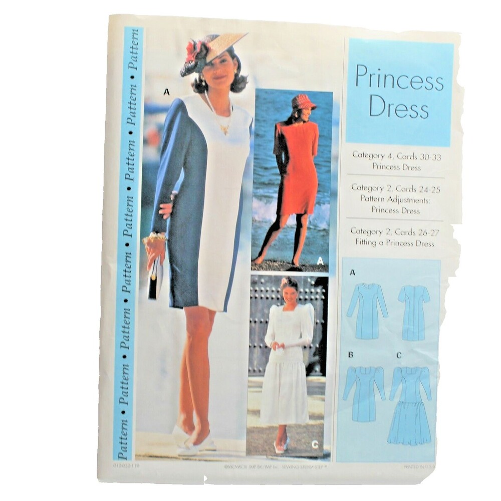 Vintage Sewing Step By Step Uncut Pattern Princess Dress NOS